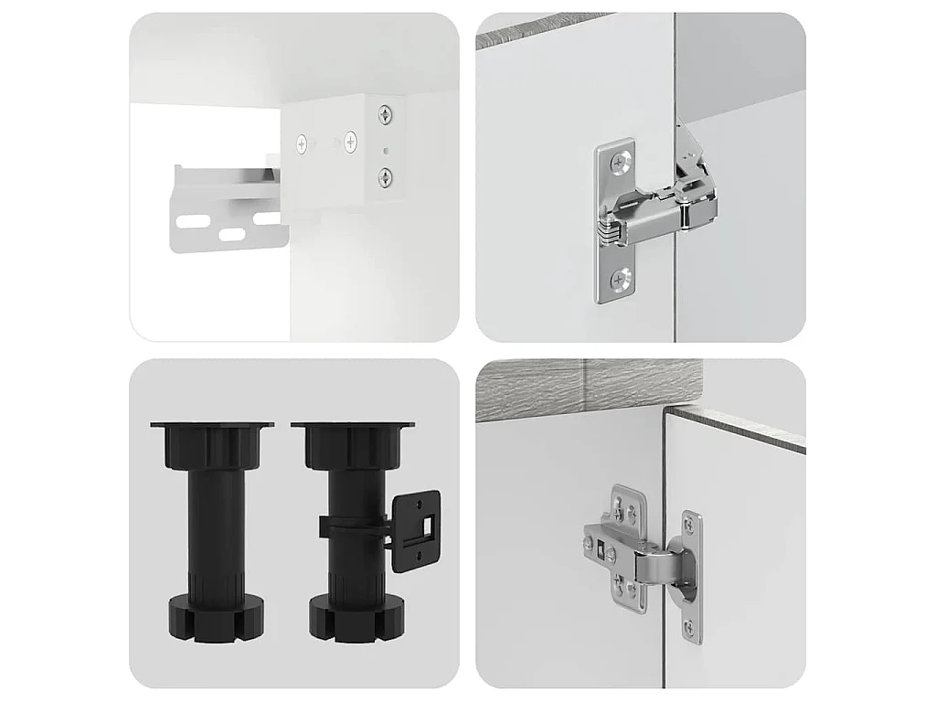 Set Mobili da Cucina 14 pz Porto Grigio Sonoma in Truciolato