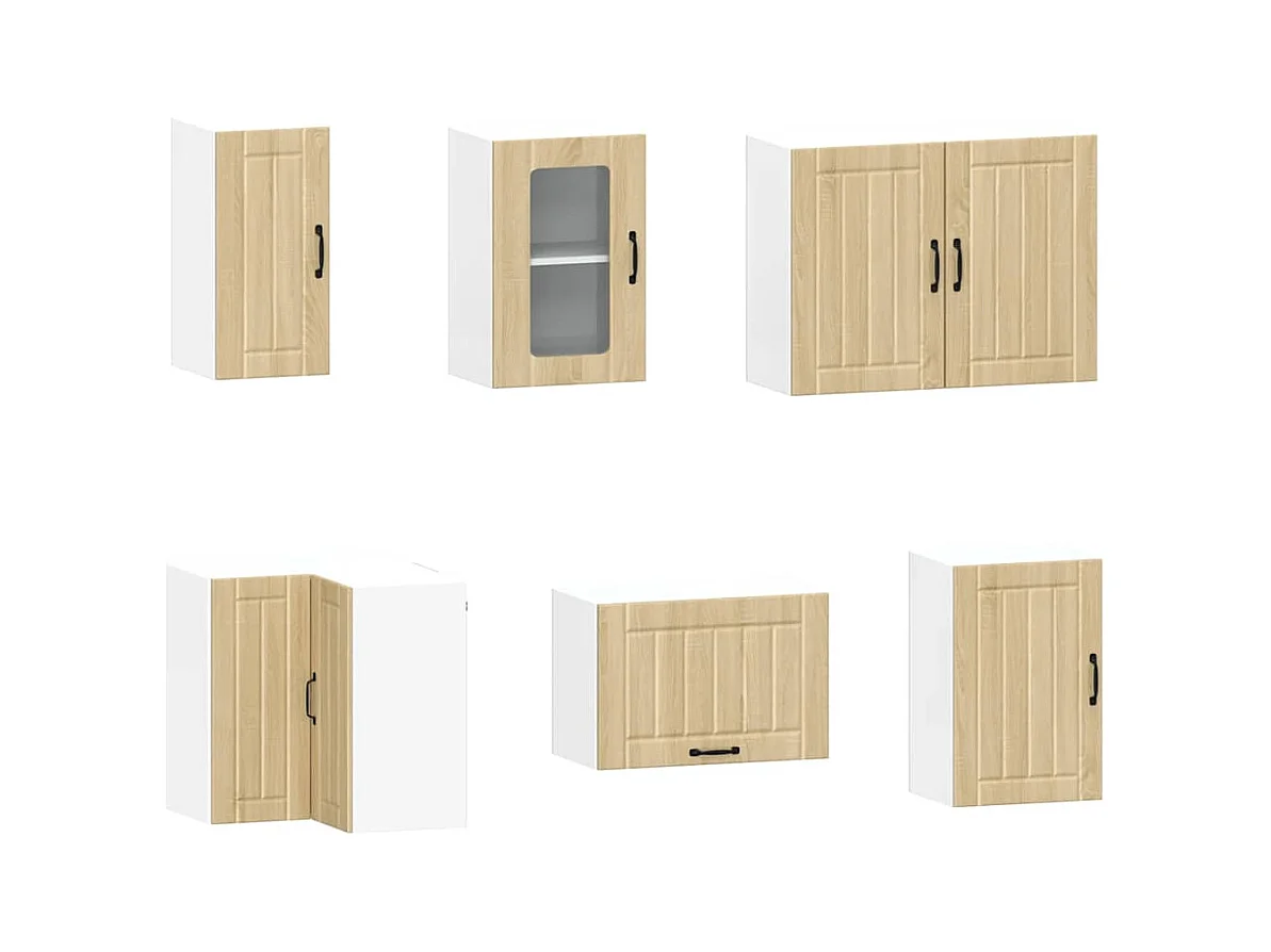 11 peças armário de cozinha conjunto Kalmar sonoma carvalho