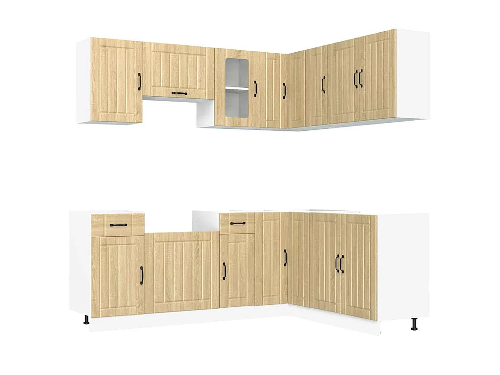 Ensemble d'armoires de cuisine 11 pcs Kalmar bois d'ingénierie