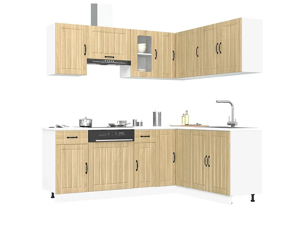 Ensemble d'armoires de cuisine 11 pcs Kalmar bois d'ingénierie