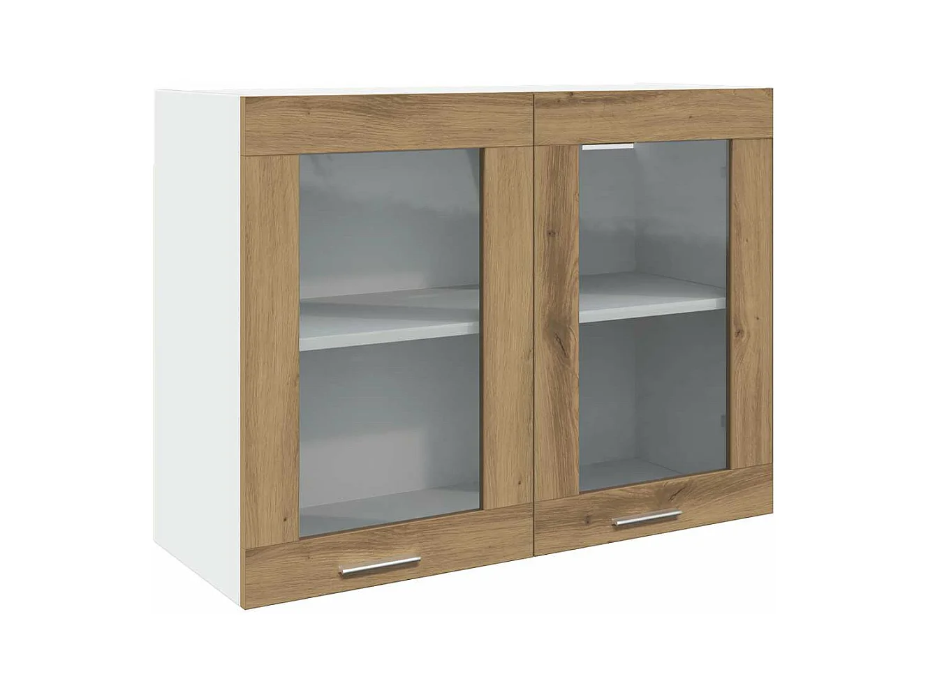 Ensemble de 7 meubles de cuisine "Lyon" en chêne artisanal