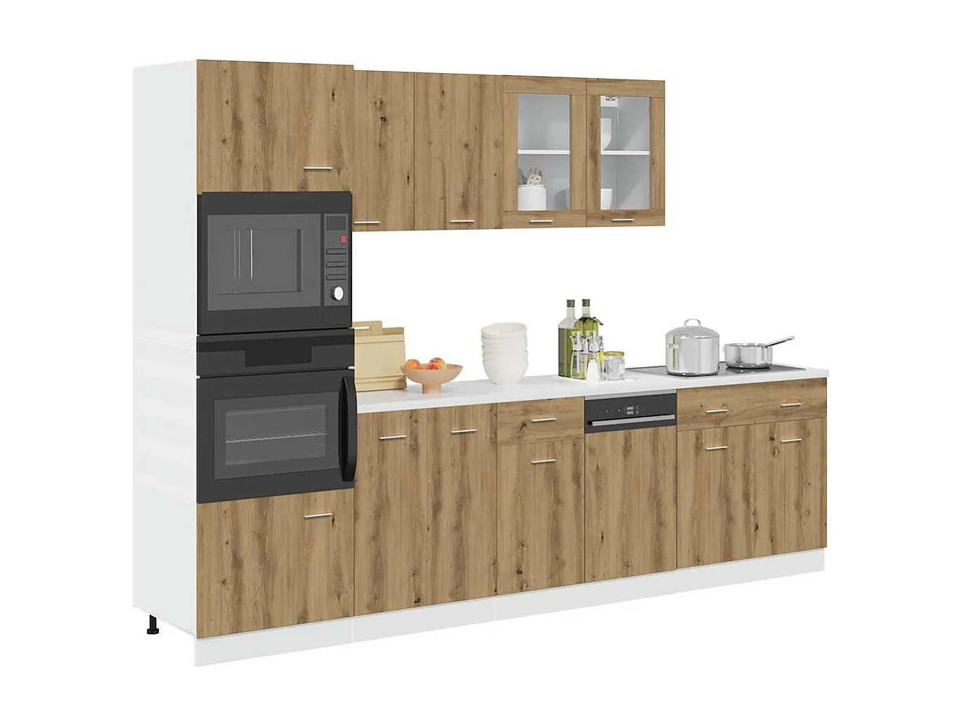 7-tlg. Küchenschrank-Set Lyon Artisan-Eiche Holzwerkstoff