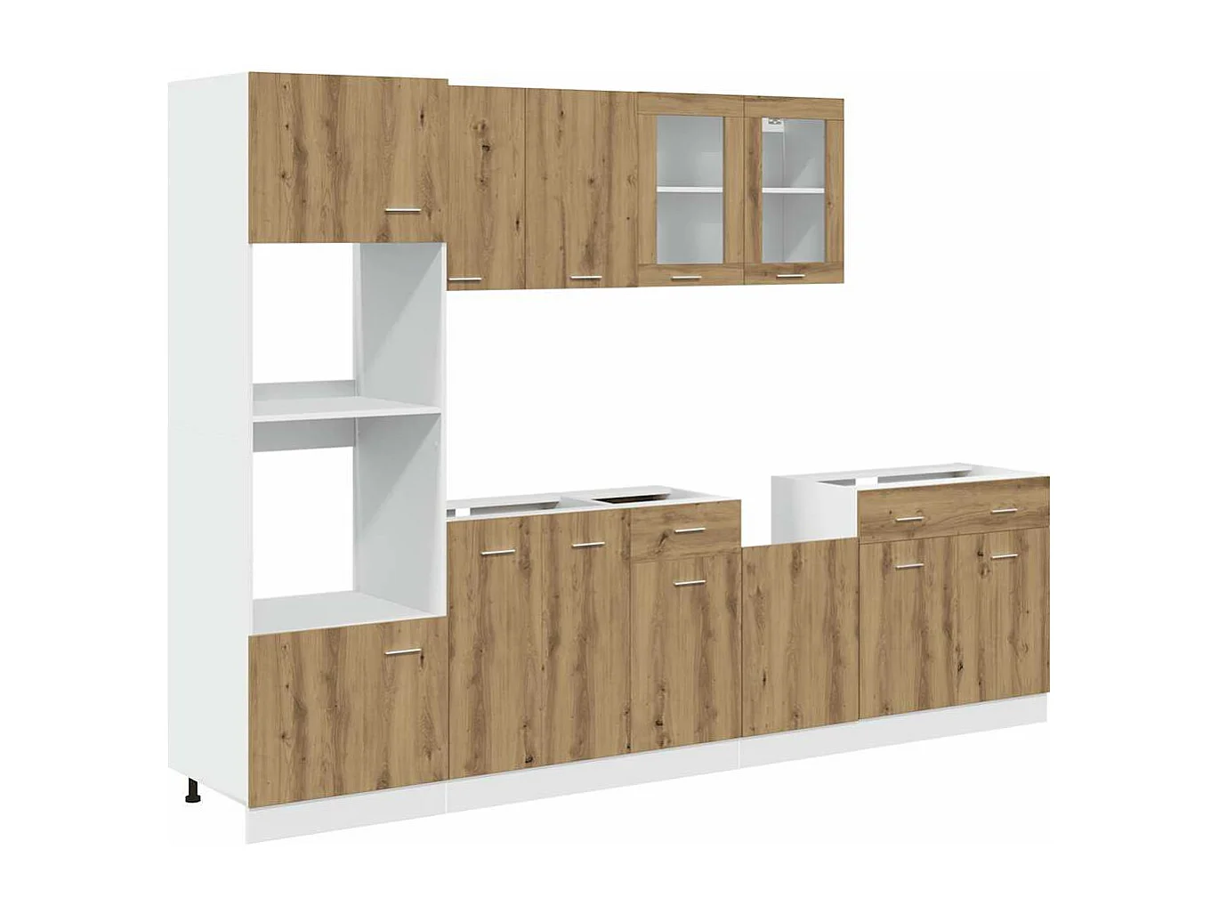 7-tlg. Küchenschrank-Set Lyon Artisan-Eiche Holzwerkstoff