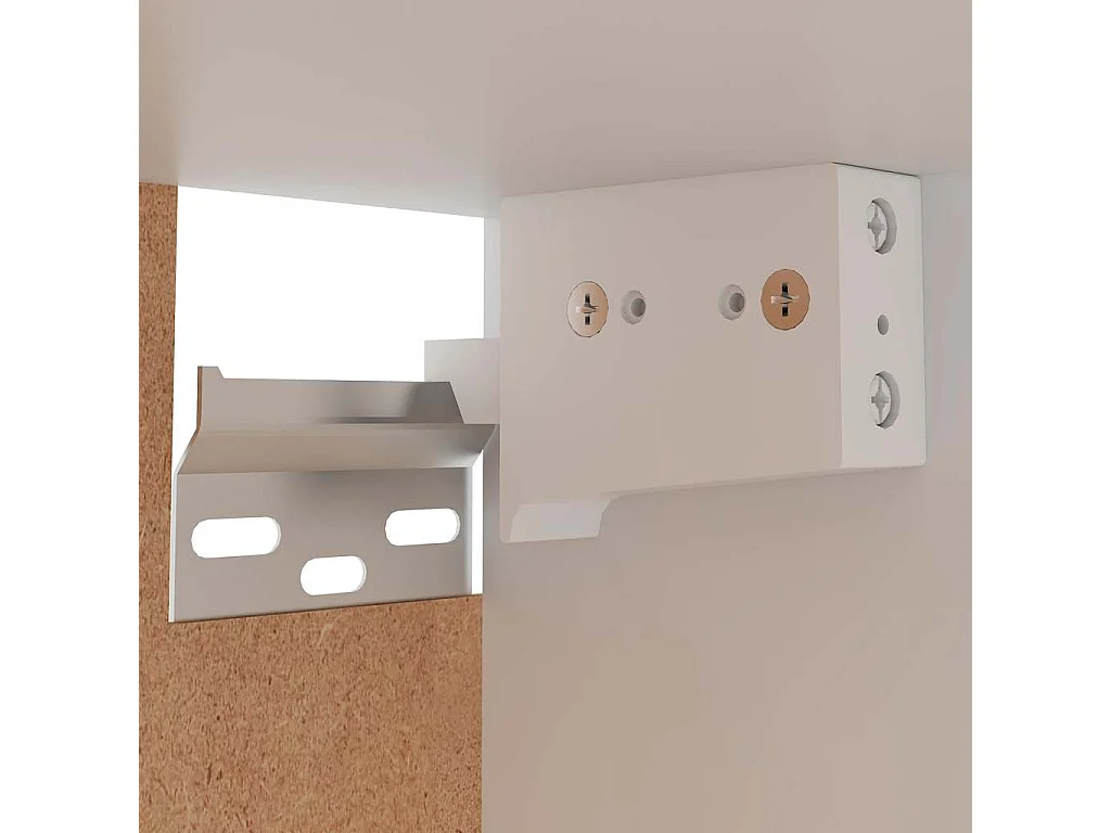 Ensemble de 7 meubles de cuisine "Lyon" en bois d'ingénierie blanc