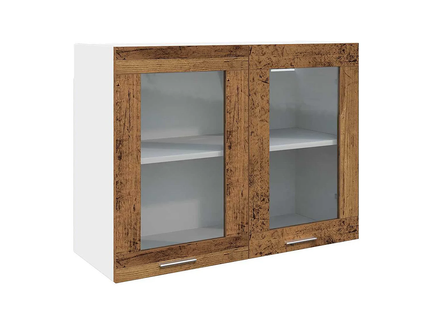 Ensemble de 7 meubles de cuisine "Lyon" en bois d'ingénierie vieilli
