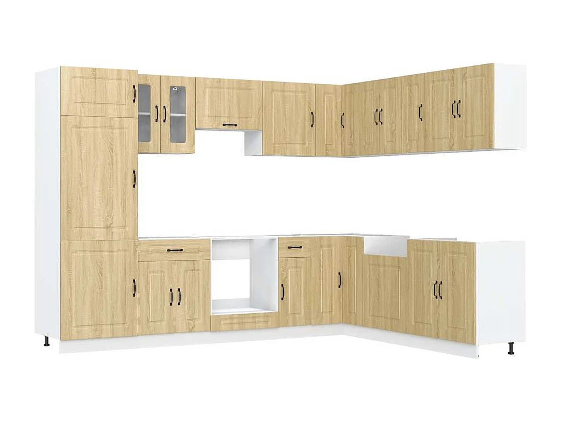 Ensemble d'armoires de cuisine 14 pcs Kalmar bois d'ingénierie