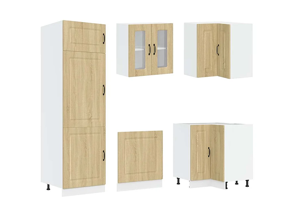 Ensemble d'armoires de cuisine 14 pcs Kalmar bois d'ingénierie