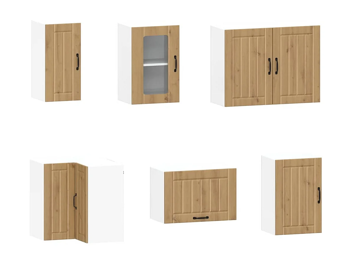 11 peças armário de cozinha conjunto Kalmar carvalho artesanal