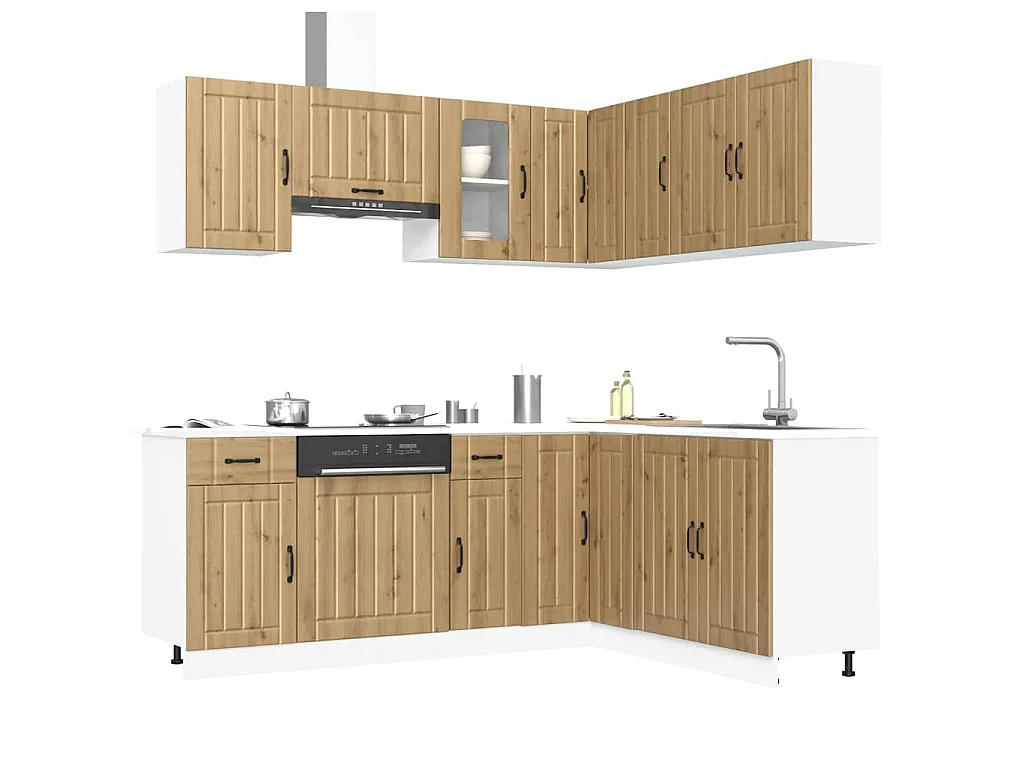 Ensemble d'armoires de cuisine 11 pcs Kalmar bois d'ingénierie