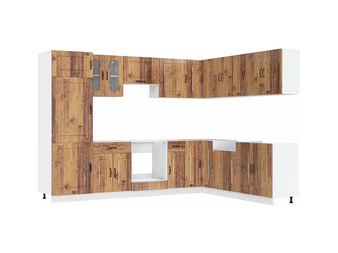 Ensemble d'armoires de cuisine 14 pcs Kalmar bois d'ingénierie