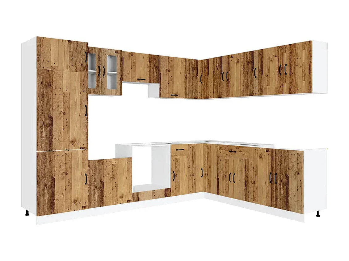 Ensemble d'armoires de cuisine 14 pcs Kalmar bois d'ingénierie