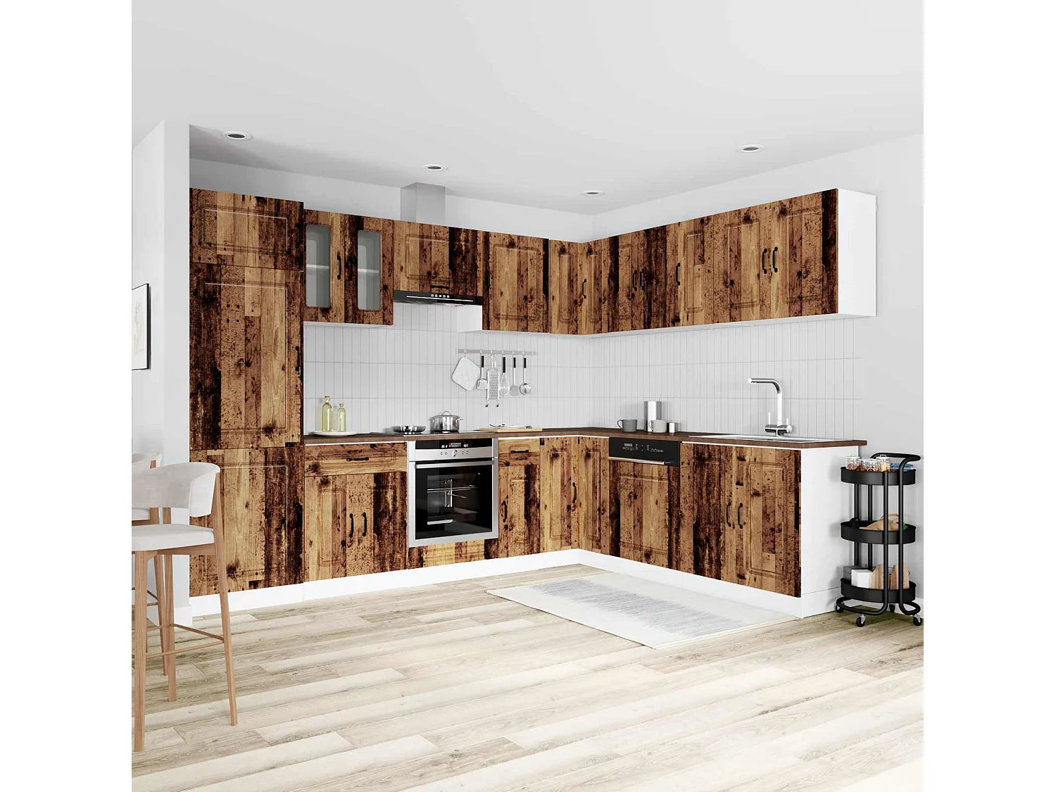 Ensemble d'armoires de cuisine 14 pcs Kalmar bois d'ingénierie