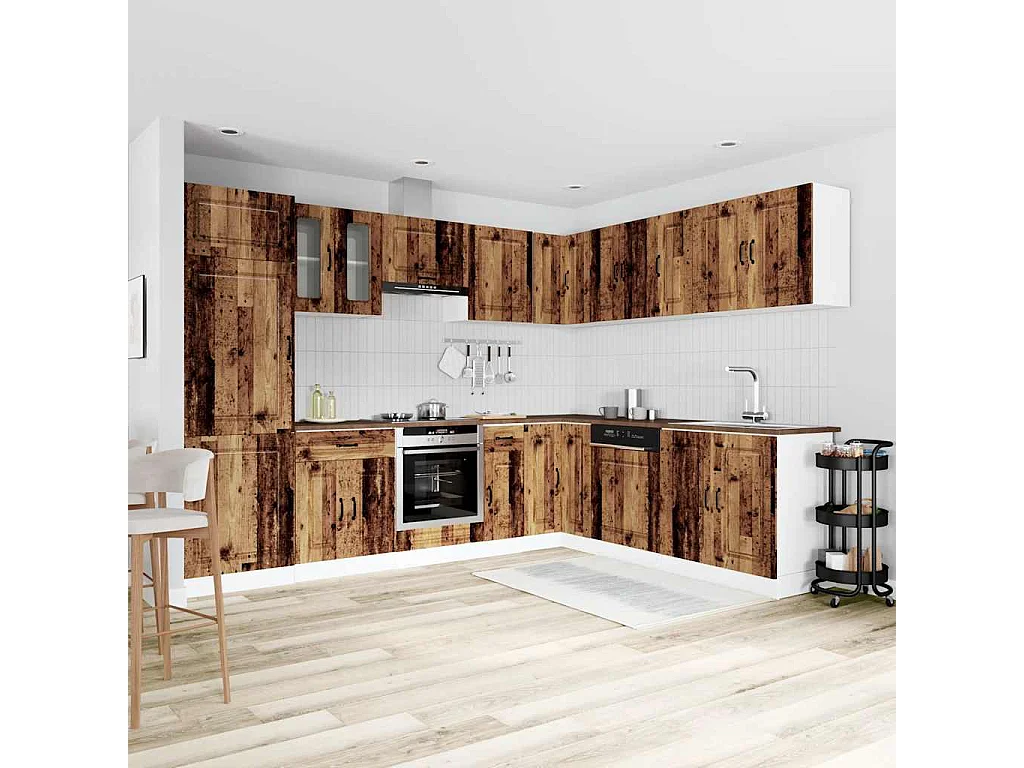 Ensemble d'armoires de cuisine 14 pcs Kalmar bois d'ingénierie