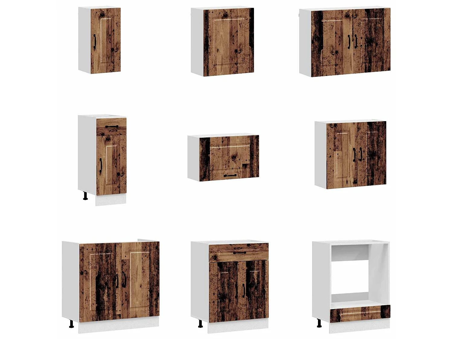 Ensemble d'armoires de cuisine 14 pcs Kalmar bois d'ingénierie