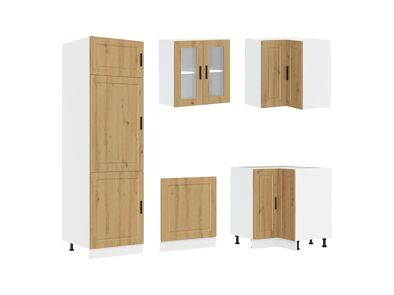 Ensemble d'armoires de cuisine 14 pcs Porto bois d'ingénierie