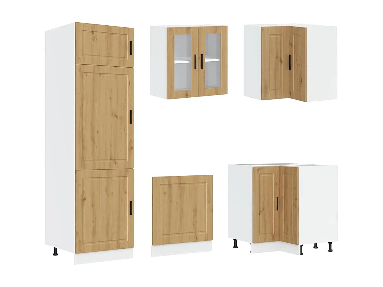 Ensemble d'armoires de cuisine 14 pcs Porto bois d'ingénierie