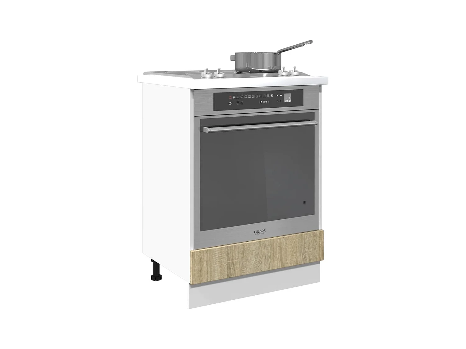 Herdumbauschrank Sonoma-Eiche 60x46x81,5 cm Holzwerkstoff