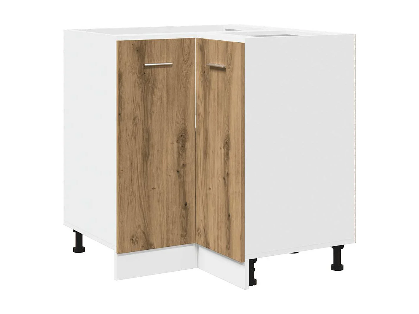 Ensemble de 11 meubles de cuisine "Lyon" en chêne artisanal