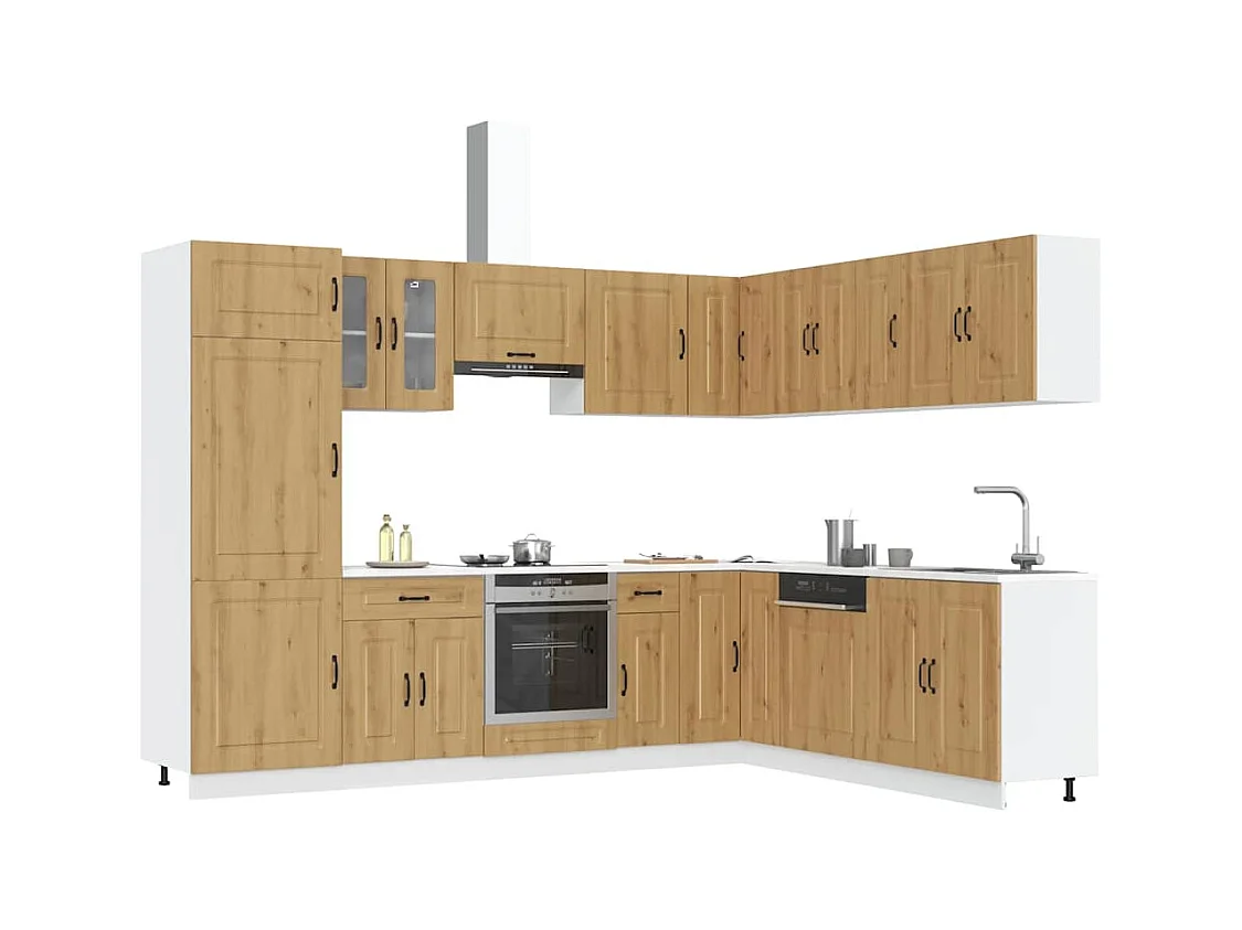 Ensemble d'armoires de cuisine 14 pcs Kalmar bois d'ingénierie