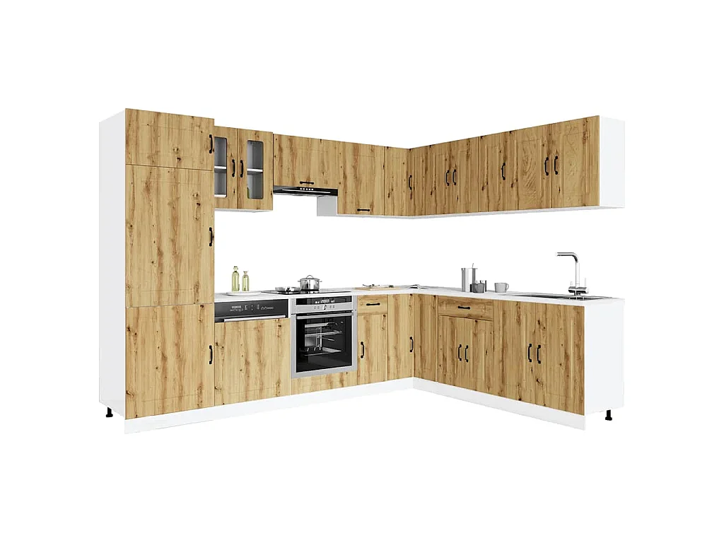 Ensemble d'armoires de cuisine 14 pcs Kalmar bois d'ingénierie