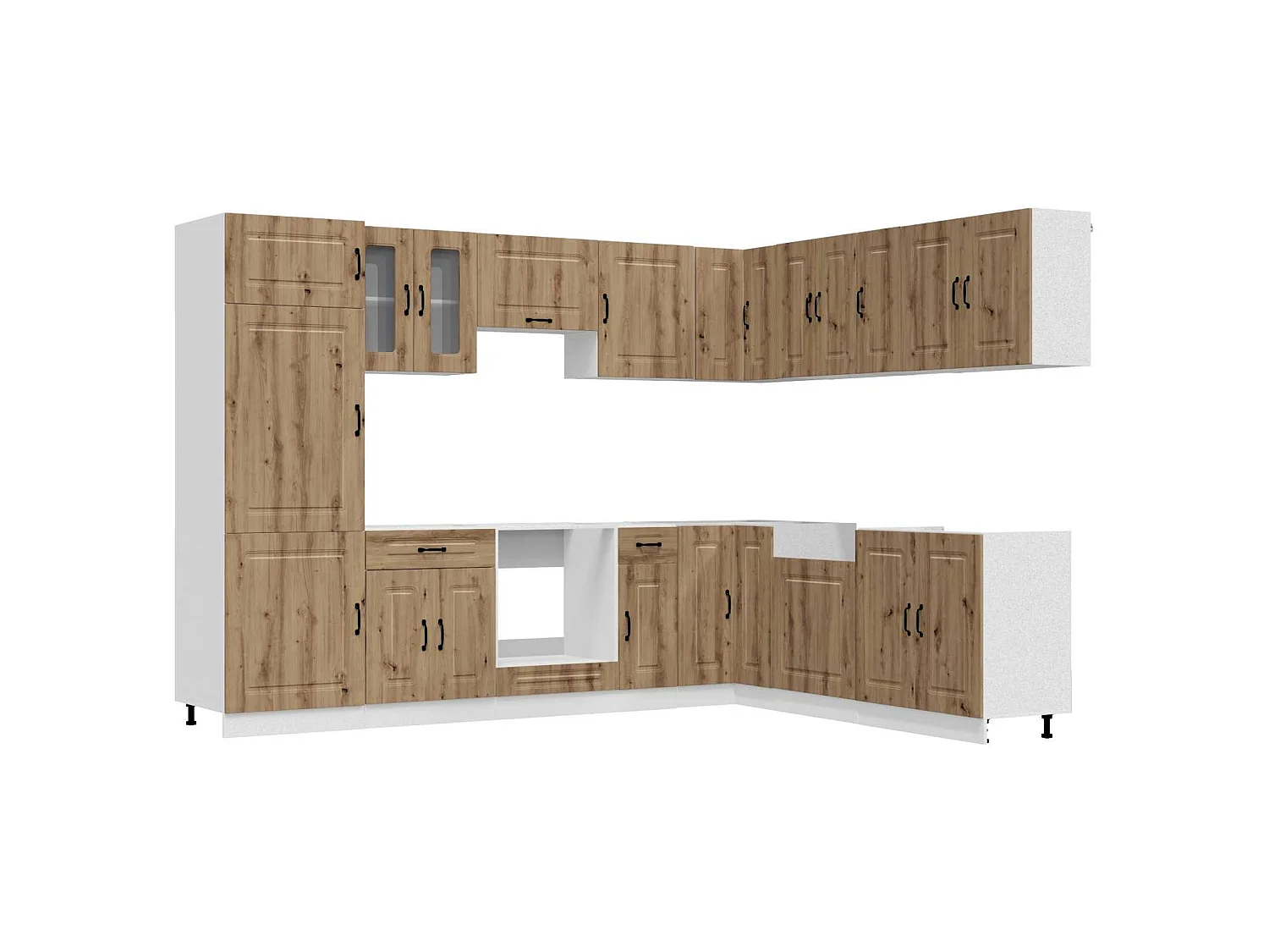 Ensemble d'armoires de cuisine 14 pcs Kalmar bois d'ingénierie
