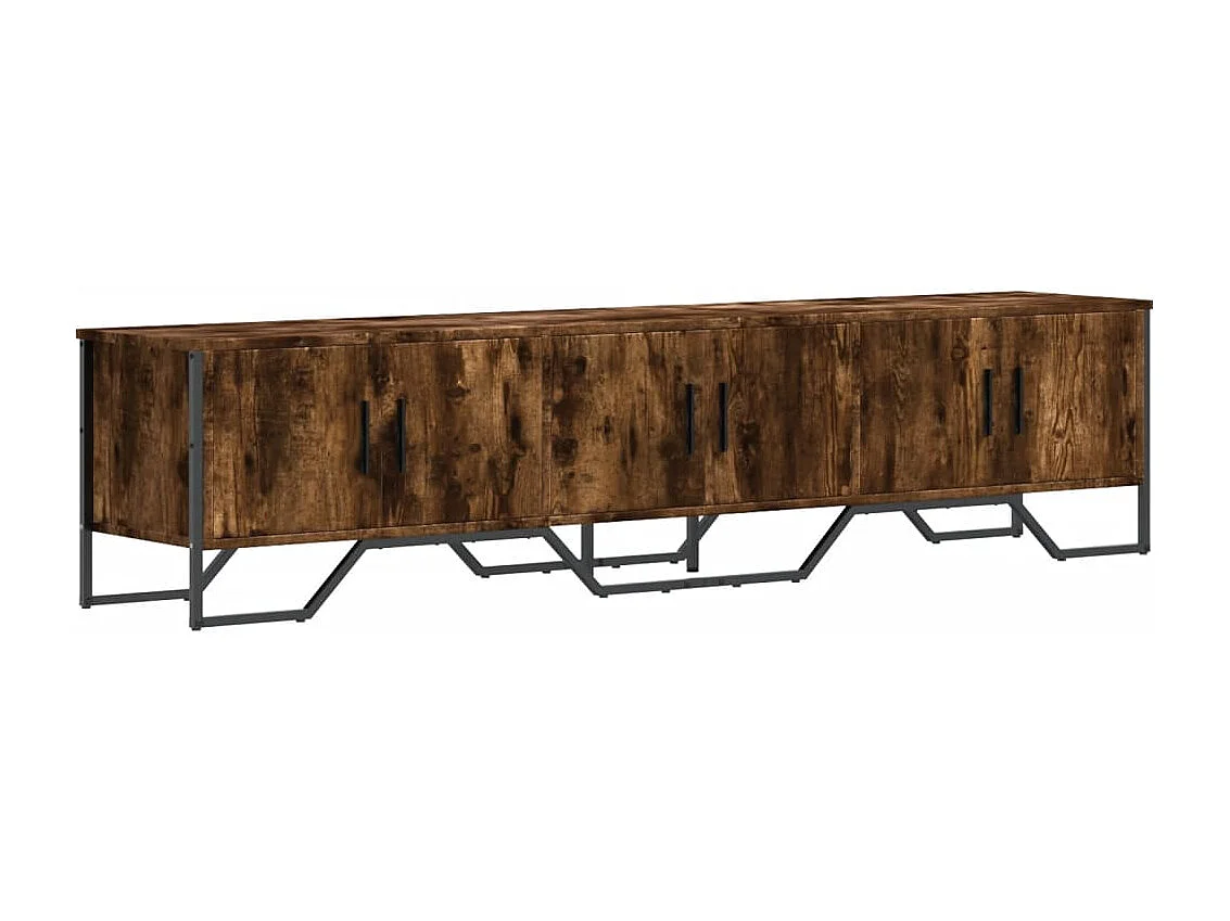 Tv-meubel 180x34x41 cm bewerkt hout gerookt eikenkleurig