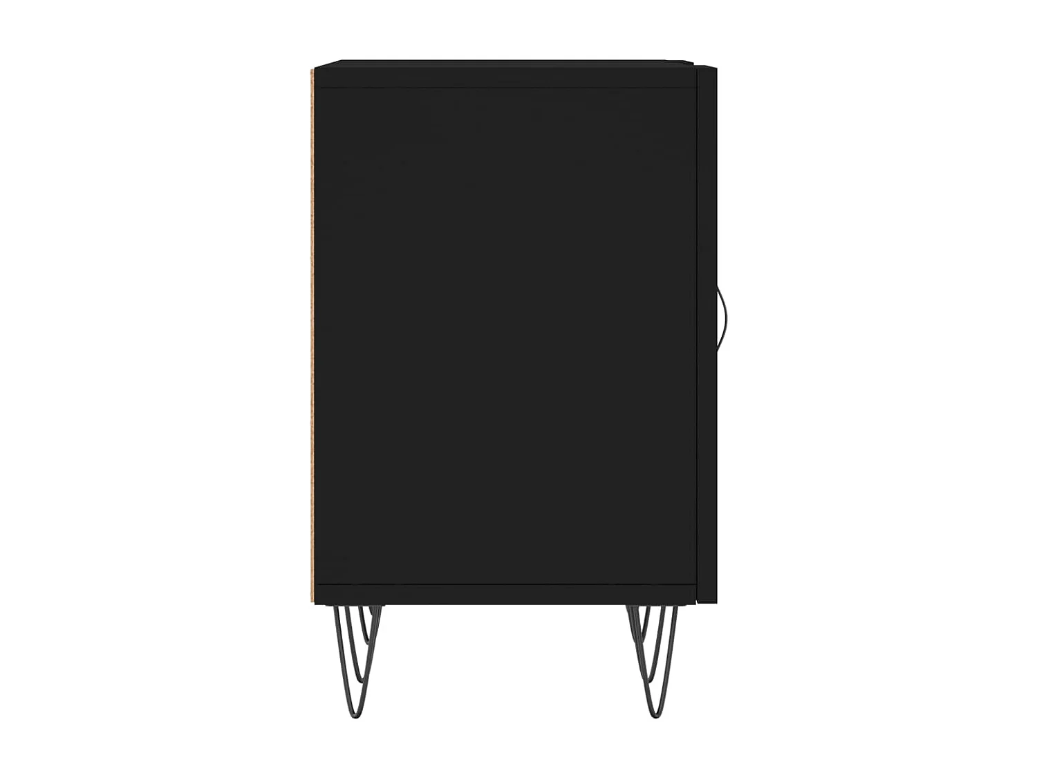 Meuble TV noir 150x30x50 cm bois d'ingénierie