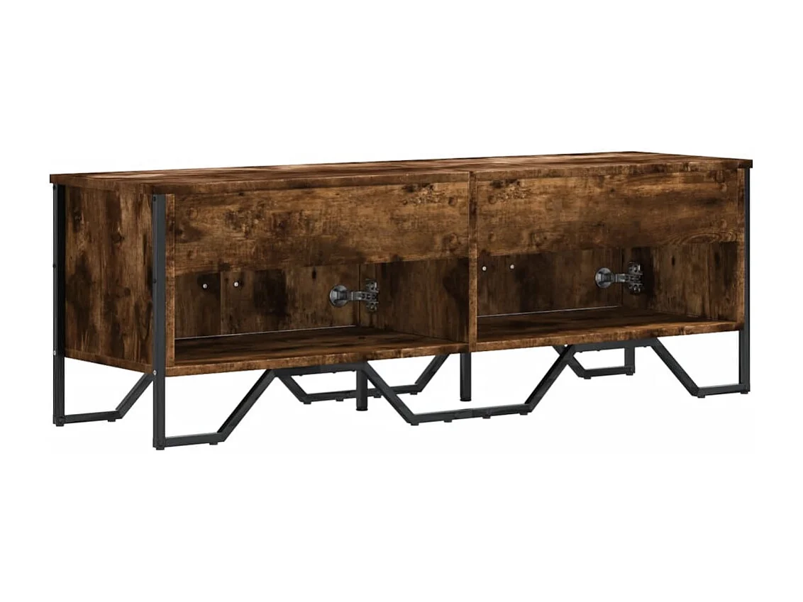 Tv-meubel 122x34x41 cm bewerkt hout gerookt eikenkleurig