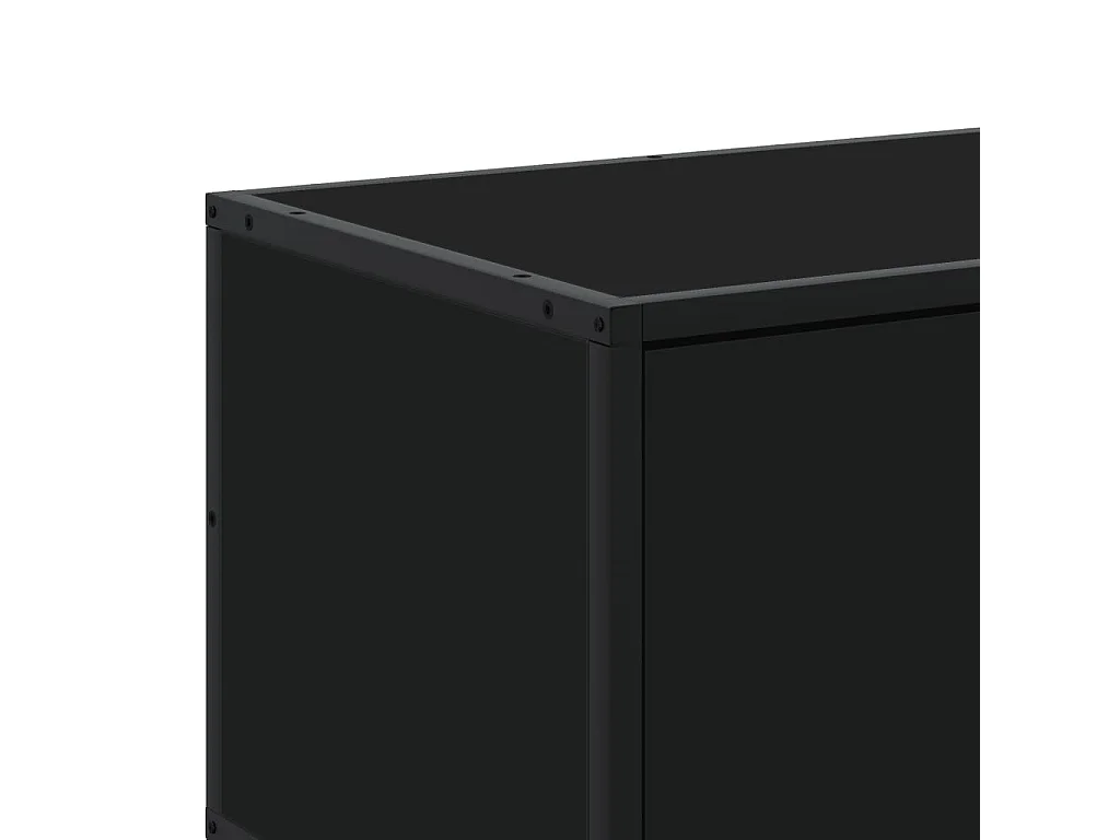 Meuble TV noir 180x35x41 cm bois d'ingénierie