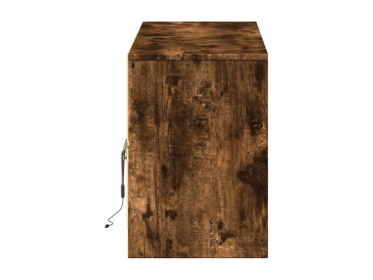 Mobile Porta TV con LED Rovere Fumo 140x34x50cm in Truciolato