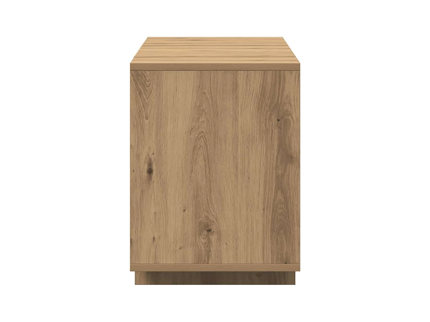 Meuble TV chêne artisanal 130x35x50 cm bois d'ingénierie