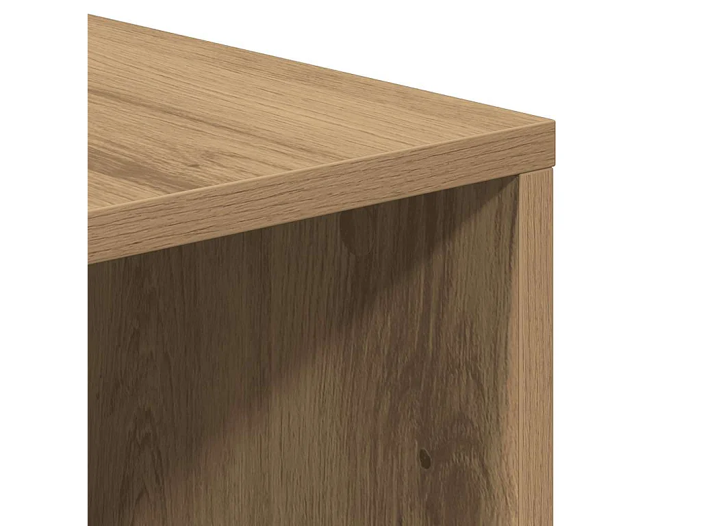 Meuble TV chêne artisanal 130x35x50 cm bois d'ingénierie