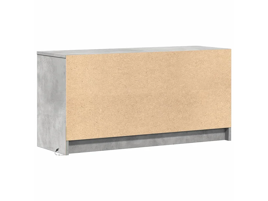 Mobile Porta TV con LED Grigio Cemento 100x34x50 cm Truciolato