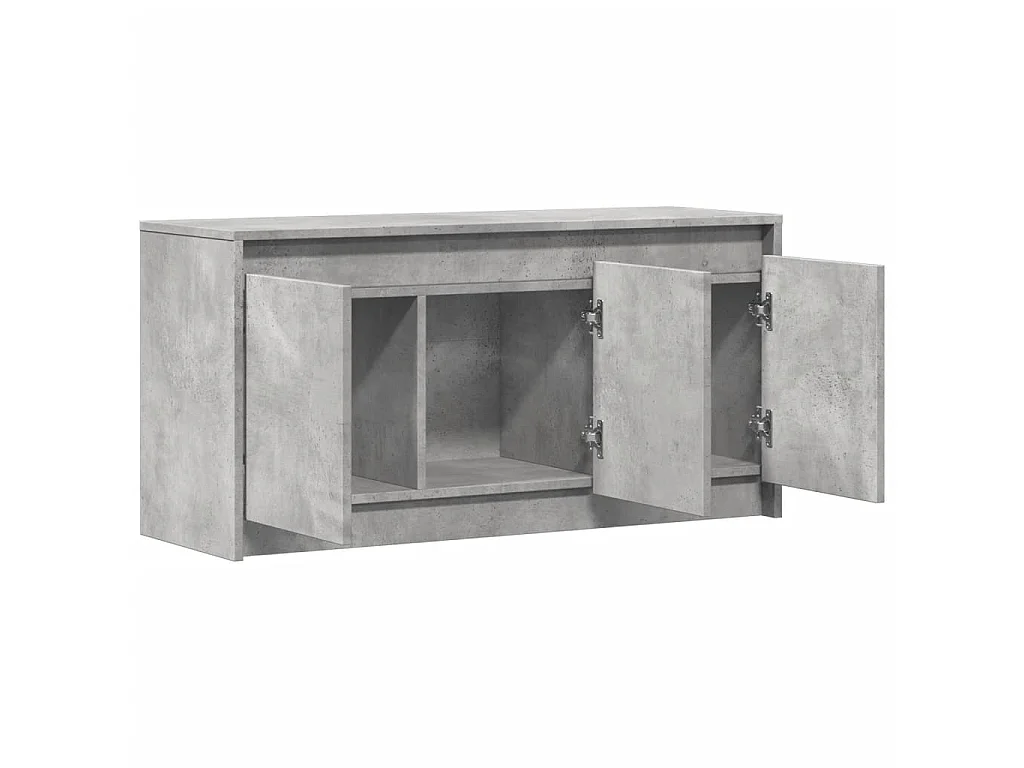 Mobile Porta TV con LED Grigio Cemento 100x34x50 cm Truciolato