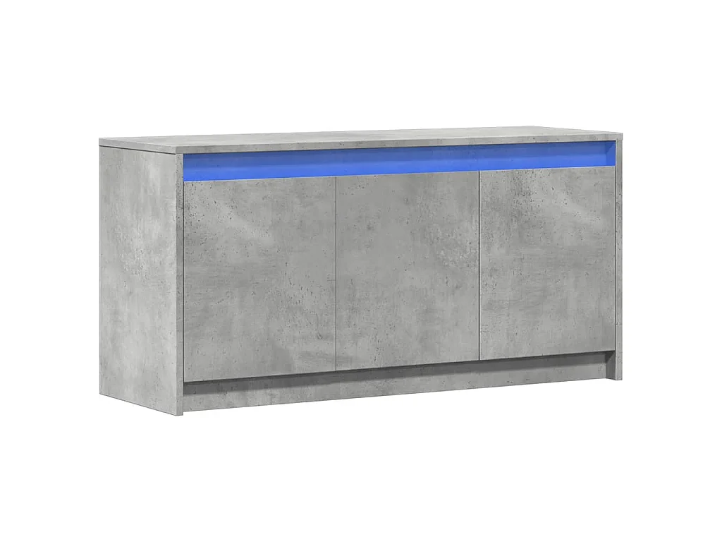 TV-Schrank mit LED-Beleuchtung Betongrau 100x34x50 cm