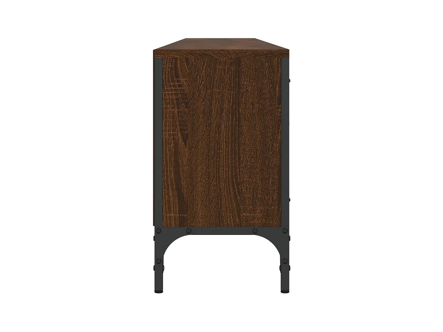 Meuble TV à tiroir chêne brun 200x25x44 cm bois d'ingénierie