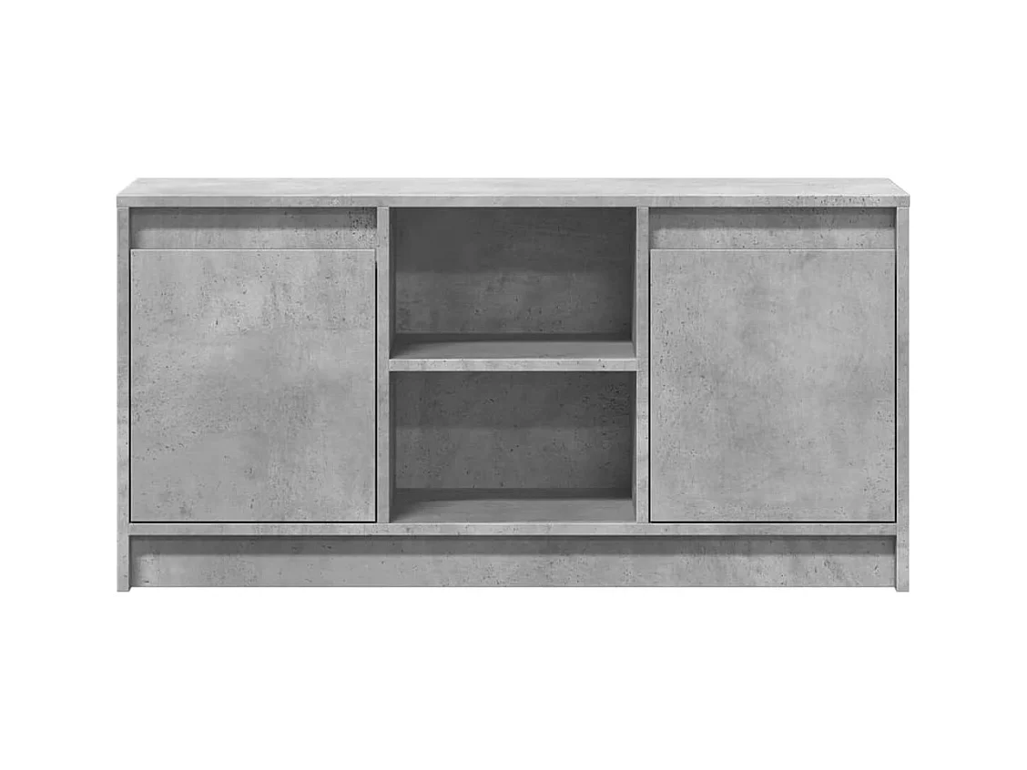 TV-Schrank mit LED-Beleuchtung Betongrau 100x34x50 cm