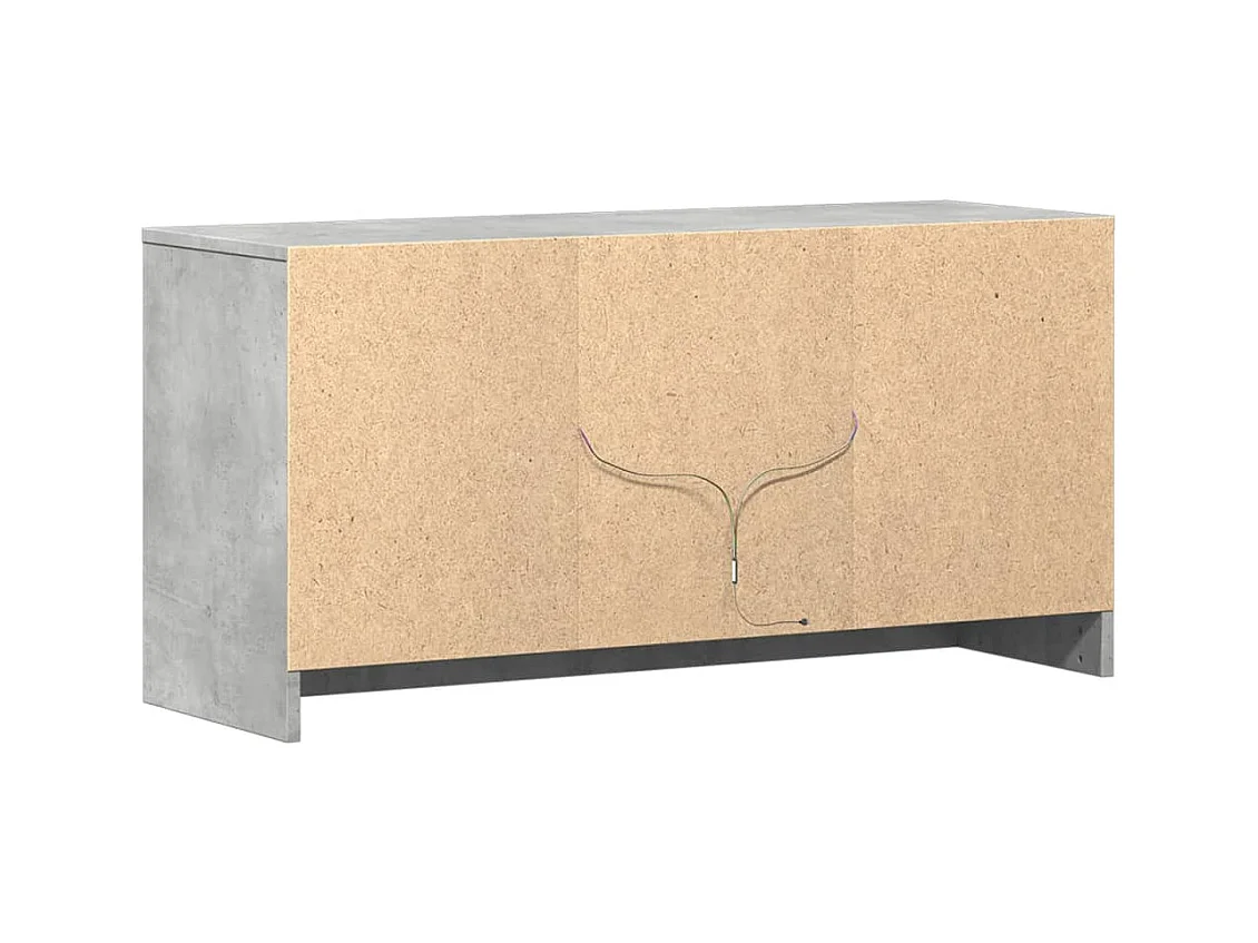 TV-Schrank mit LED-Beleuchtung Betongrau 100x34x50 cm