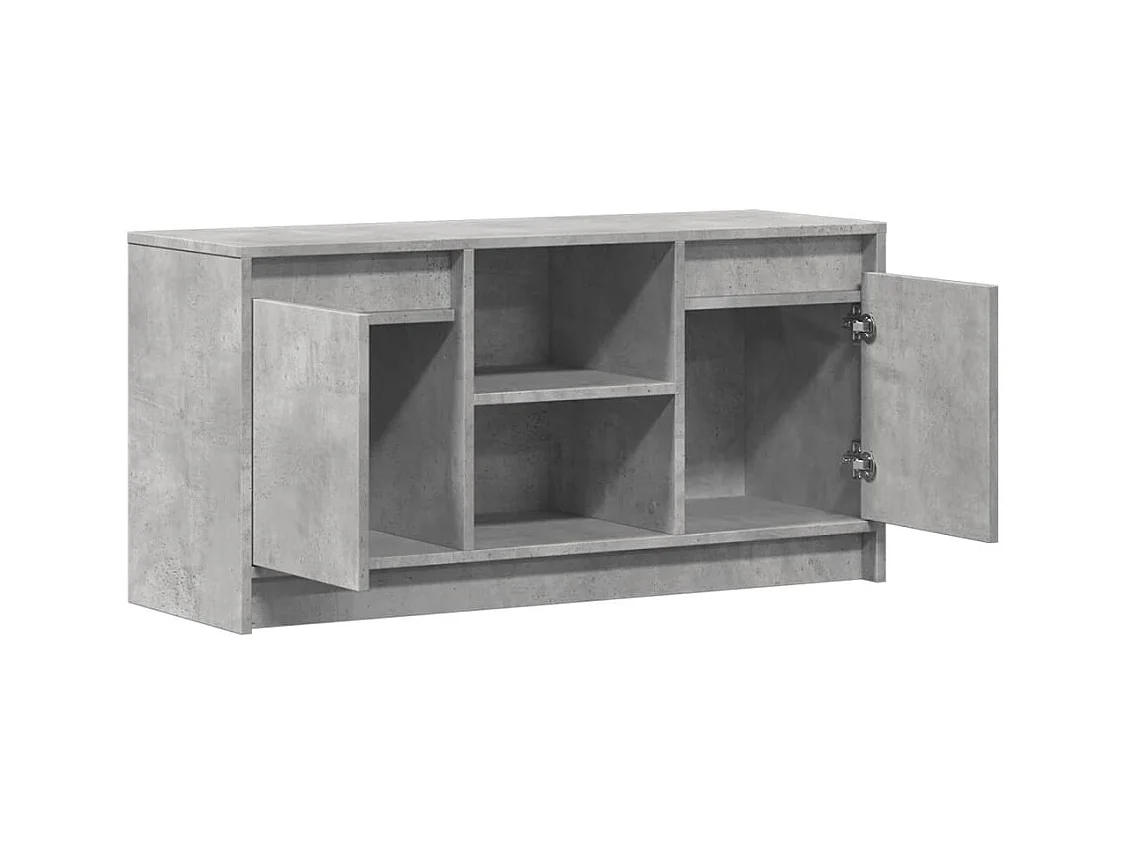 TV-Schrank mit LED-Beleuchtung Betongrau 100x34x50 cm