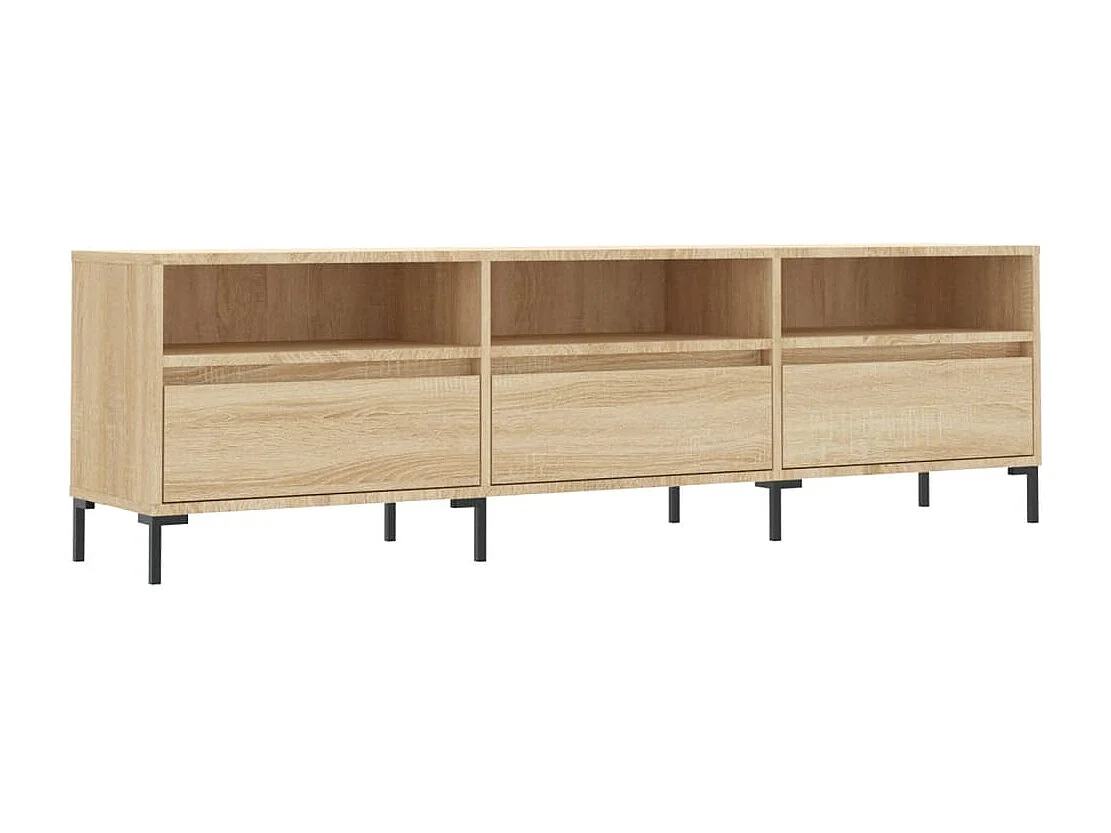 Mueble de TV madera contrachapada roble Sonoma 150x30x44,5 cm