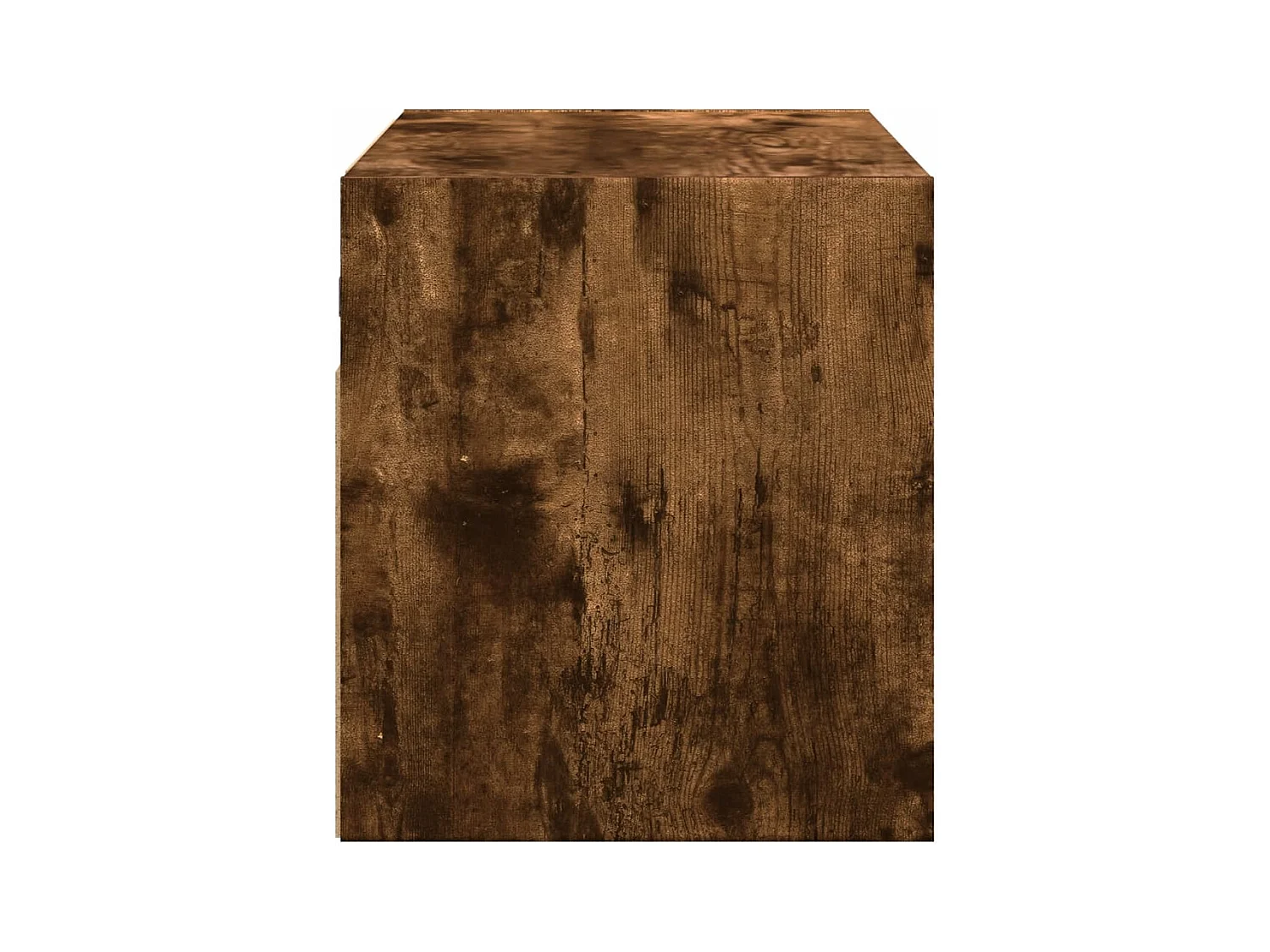 Meuble TV mural avec lumières LED chêne fumé 80x31x35 cm