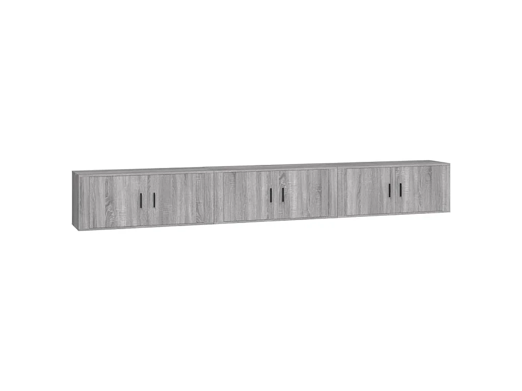 Tv-wandmeubels 3 st 100x34,5x40 cm grijs sonoma eikenkleurig