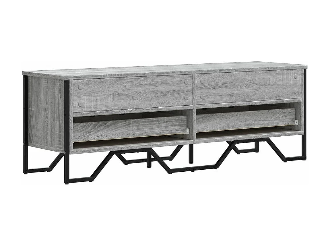 Meuble TV sonoma gris 122x34x41 cm bois d'ingénierie