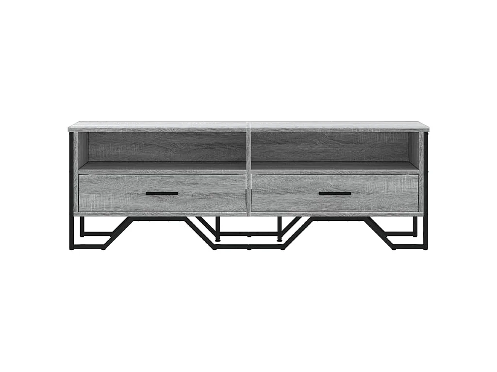 Mobile Porta TV Grigio Sonoma 122x34x41cm in Legno Multistrato