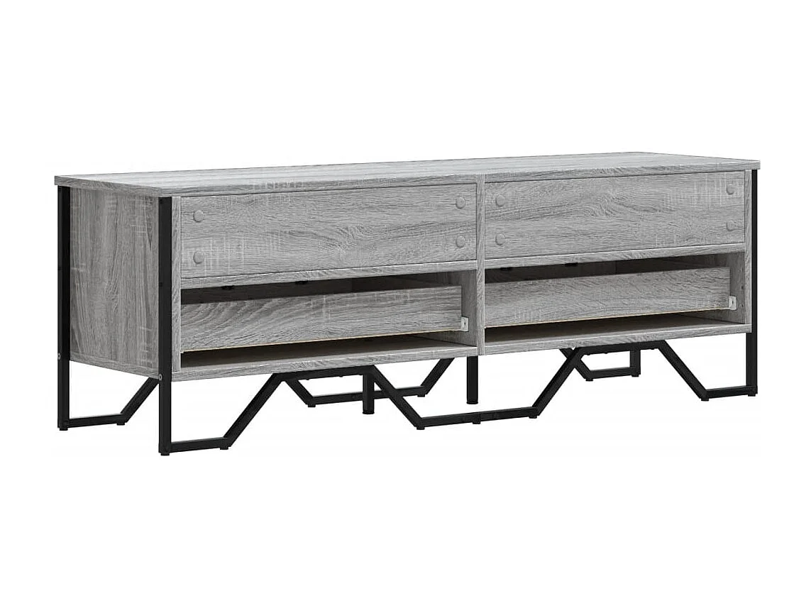 Mobile Porta TV Grigio Sonoma 122x34x41cm in Legno Multistrato