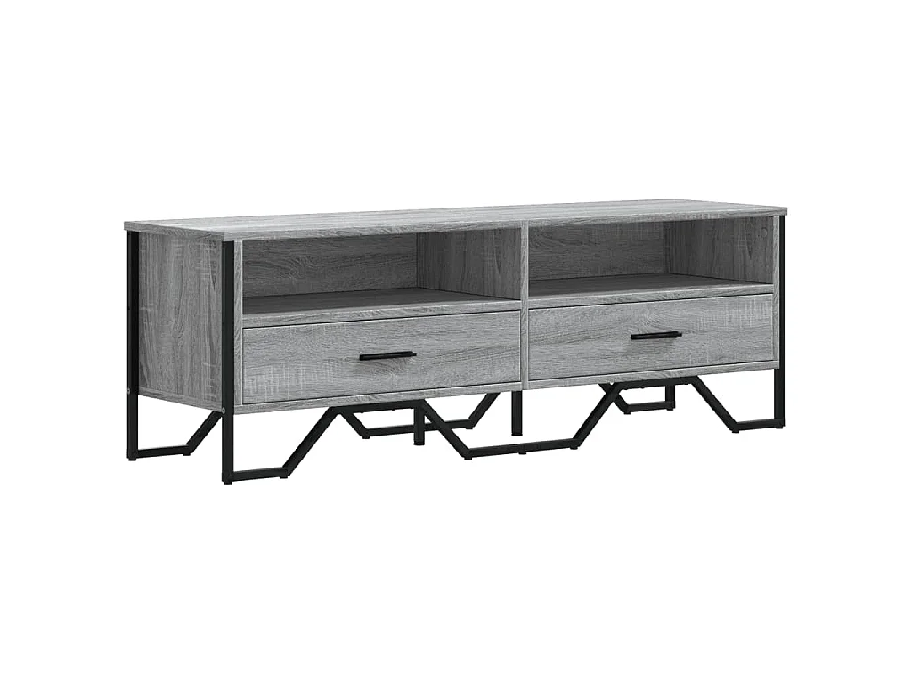 Mobile Porta TV Grigio Sonoma 122x34x41cm in Legno Multistrato