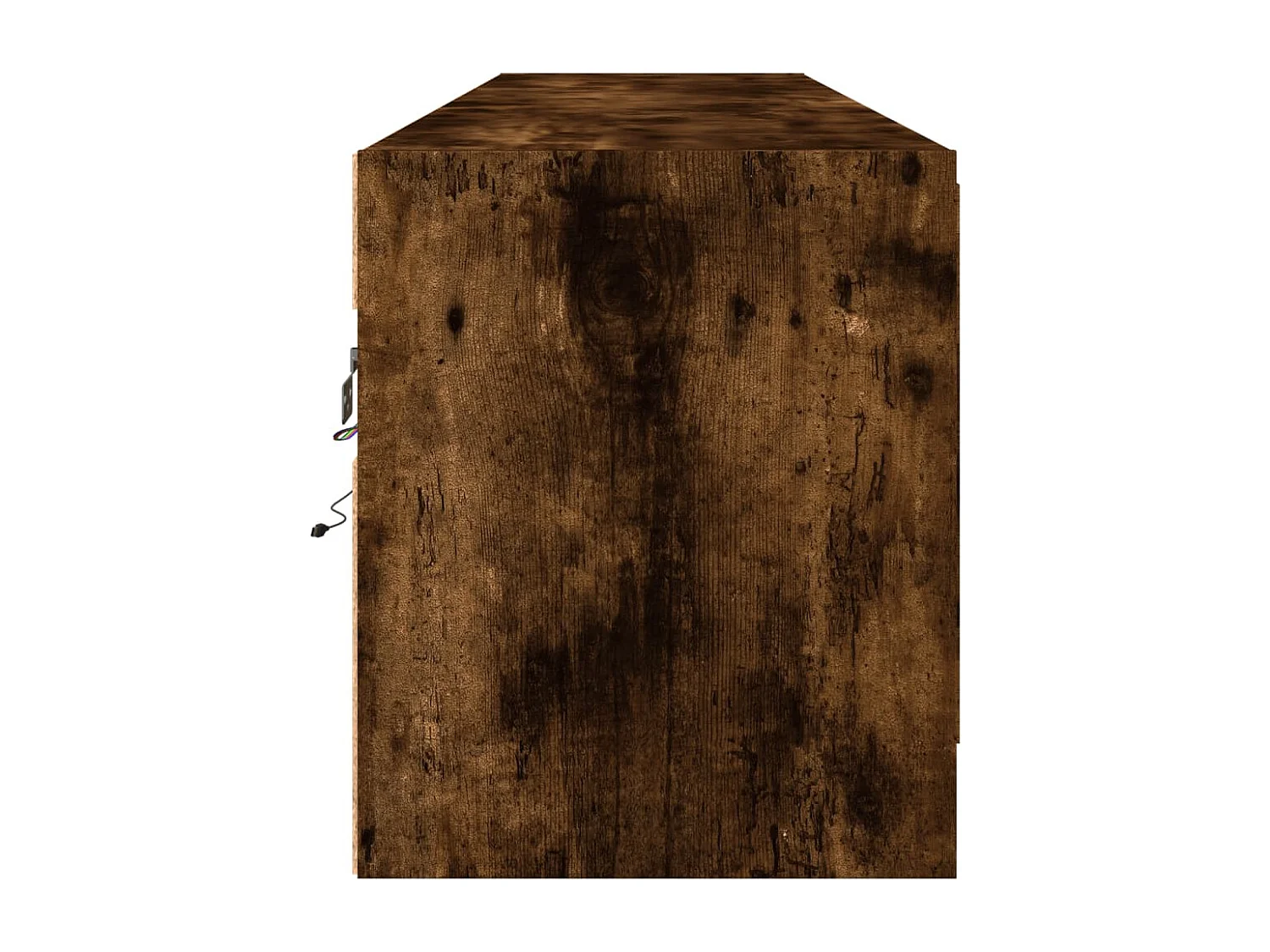 Móvel de parede p/ TV c/ luzes LED 180x31x38 cm carvalho fumado