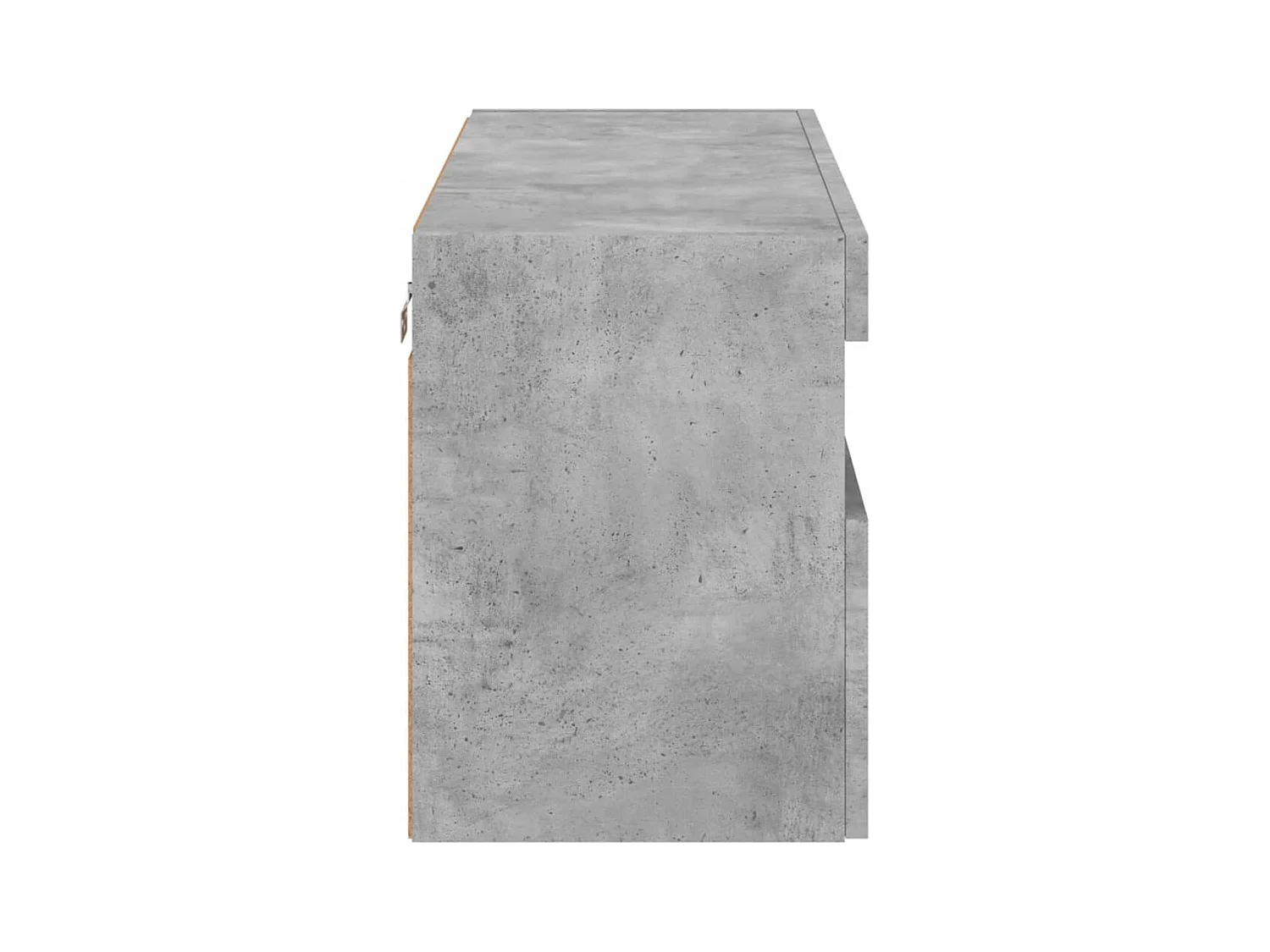 Meuble TV mural avec lumières LED gris béton 80x30x40 cm