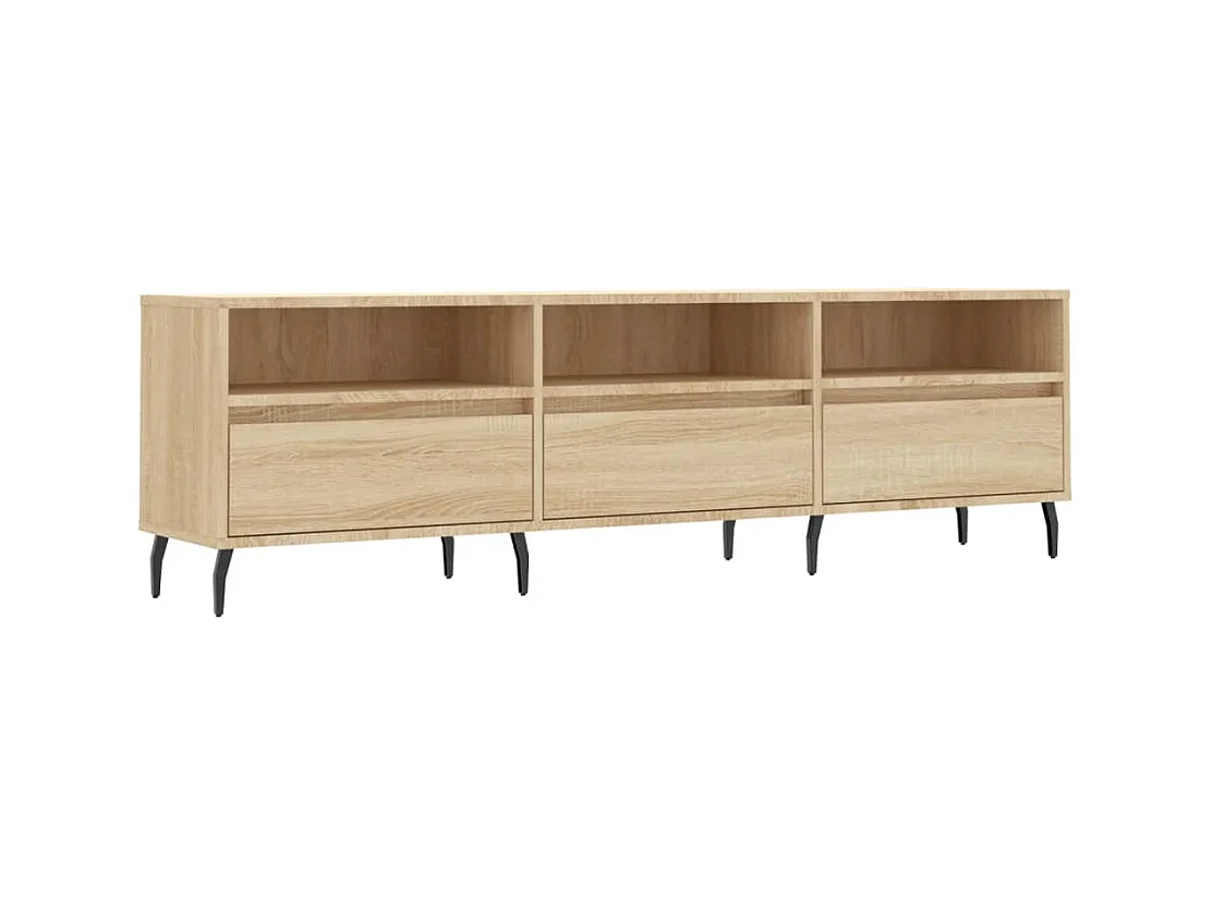 Meuble TV chêne sonoma 150x30x44,5 cm bois d'ingénierie
