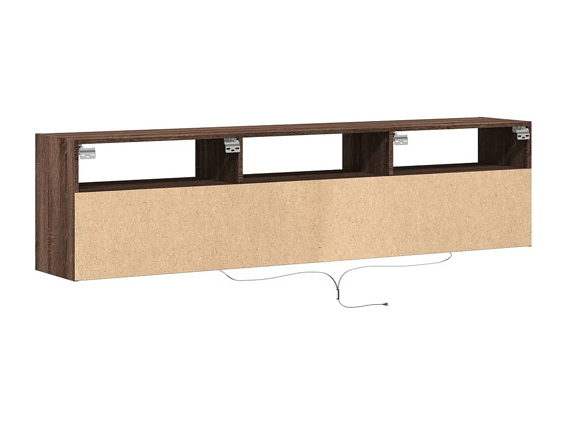 Meuble TV mural avec LED chêne marron 180x31x45 cm
